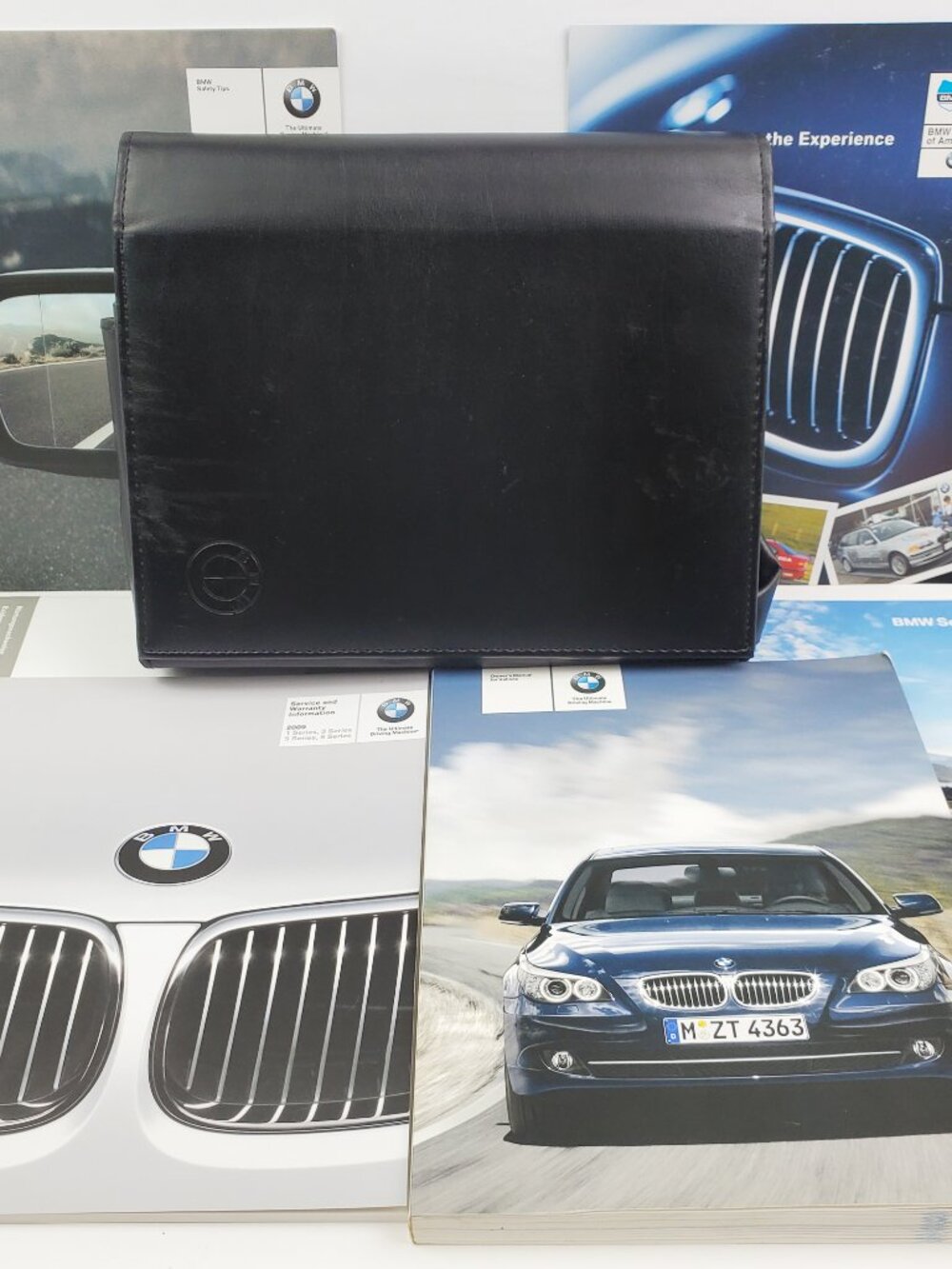 2009 BMW 5 Series Owner's Manual Set OEM Leather Pouch Booklets 528i 535i 550i